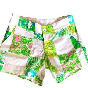 Lilly Pulitzer Patchwork Jungle Callahan Shorts Size 0